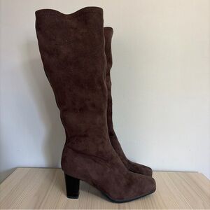 Aerosoles New! Women’s Brown Tall Suede Boots Wide Width Size 7